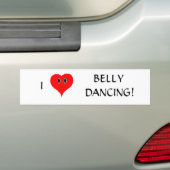 Ik 'Heart' Belly Dansende Bumpersticker (Op auto)