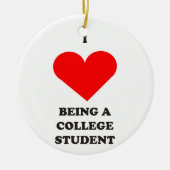 Ik HEART ben student. Keramisch Ornament (Voorkant)