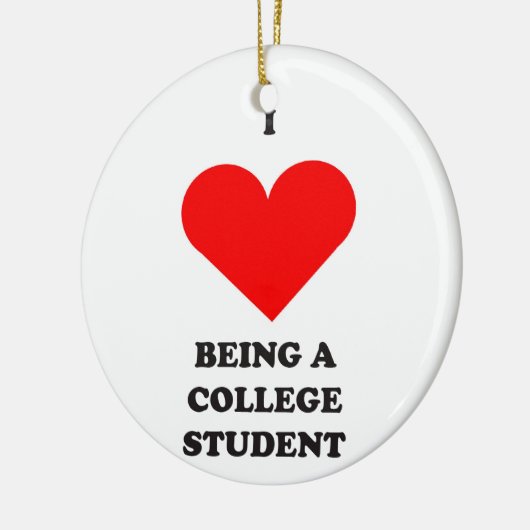 Ik HEART ben student. Keramisch Ornament (Links)