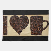 Ik "Heart" Coffee Kitchen Towel Theedoek (Horizontaal)