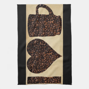 Ik "Heart" Coffee Kitchen Towel Theedoek