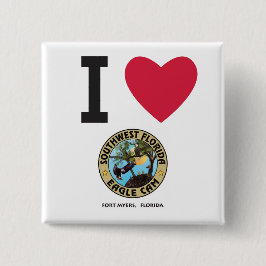 Ik HEART de Eagle Cam uit het zuidwesten van Flori Vierkante Button 5,1 Cm