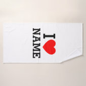 Ik heart de naam Bath Towel Badhanddoek (Badhanddoek)