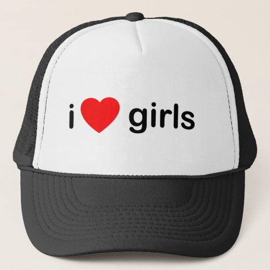 Ik Heart Girls - vrouwen houden van Trucker Pet (Voorkant)