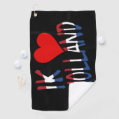 Ik Heart Holland overlay op bk gtcnt Golfhanddoek (Insitu)