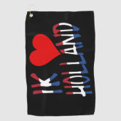 Ik Heart Holland overlay op bk gtcnt Golfhanddoek (Voorkant)