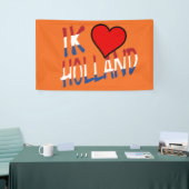 Ik Heart Holland overlay op onze brent Spandoek (Beurs)