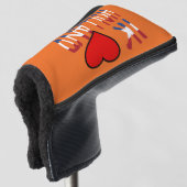 Ik Heart Holland overlay op onze pct Golfheadcover (3/4 voorkant)