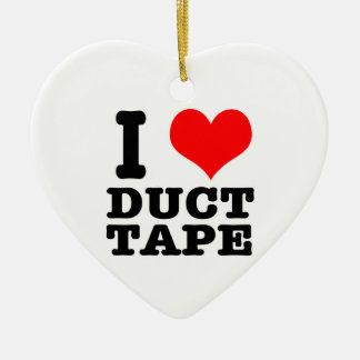 Ik HEART (HOU VAN) duct tape Keramisch Ornament