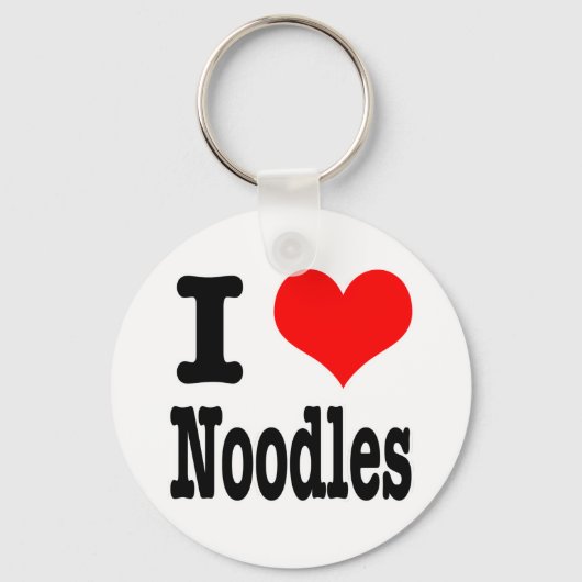 Ik HEART (HOU VAN) noedels Sleutelhanger (Voorkant)