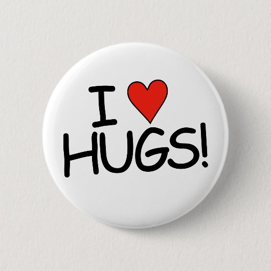 Ik "HEART" Hugs! Ronde Button 5,7 Cm (Voorkant)