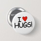 Ik "HEART" Hugs! Ronde Button 5,7 Cm (Voorkant /achterkant)