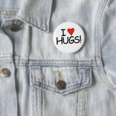 Ik "HEART" Hugs! Ronde Button 5,7 Cm (In situ)