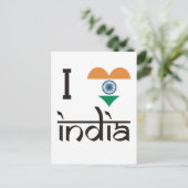 Ik "Heart" India - Ik hou van India Briefkaart (Staand voorkant)