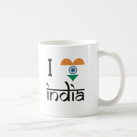 Ik "Heart" India - Ik hou van India Koffiemok (Rechts)