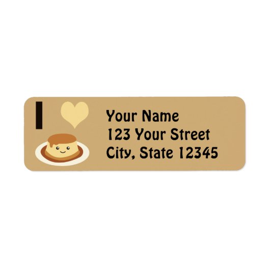 Ik Heart (liefde) flan! Etiket (Voorkant)