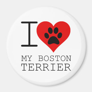 IK HEART MIJN BOSTON TERRIER MAGNEET