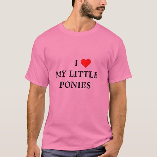 IK HEART MIJN KLEINE PONIES T-Shirt (Voorkant)