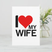 IK HEART MIJN VROUW BEDANKKAART (Staand voorkant)