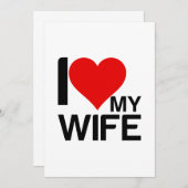 IK HEART MIJN VROUW BEDANKKAART (Voorkant / Achterkant)