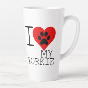 IK HEART MIJN YORKIE LATTE MOK