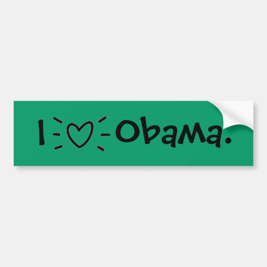 IK 'HEART' OBAMA. BUMPERSTICKER (Voorkant)