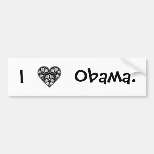 IK 'HEART' OBAMA. BUMPERSTICKER (Voorkant)