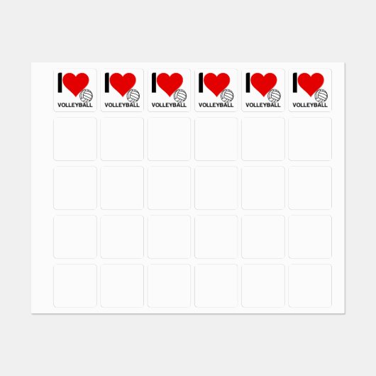 IK HEART VOLLEYBALL LABELS (Vel)