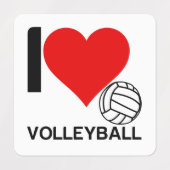 IK HEART VOLLEYBALL LABELS (Design 1)