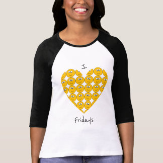 Ik "Heart" vrijdag met glimlachende Emojis T-Shirt