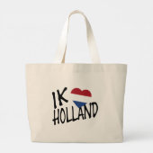 Ik Heartflag Holland bk jtcnt Grote Tote Bag (Achterkant)