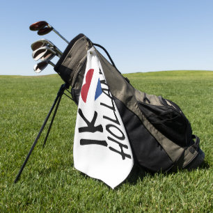 Ik Heartflag Holland bk op nat gtcnt Golfhanddoek
