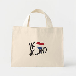 Ik Heartflag Holland bk tcnt Mini Tote Bag