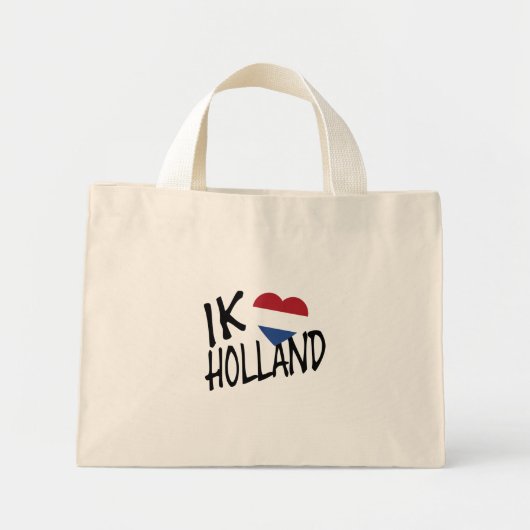Ik Heartflag Holland bk tcnt Mini Tote Bag (Voorkant)