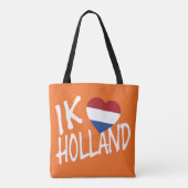 Ik Heartflag Holland op of stunt Tote Bag (Achterkant)