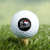 Ik Heartflag Holland wt on bk be6 gbcnt Golfballen (Insitu Shirt)