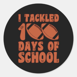 Ik heb 100 dagen Football voor jongens Kind aangep Ronde Sticker
