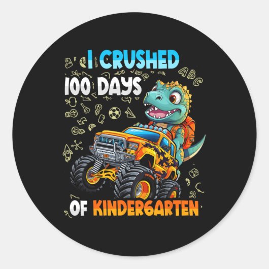 Ik heb 100 dagen gespoeld met de kindertuin ronde sticker (Voorkant)