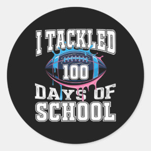 Ik heb 100 dagen getrapt Football jongens Kinder 1 Ronde Sticker