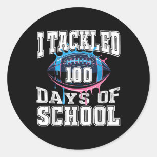 Ik heb 100 dagen getrapt Football jongens Kinder 1 Ronde Sticker