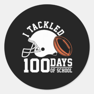 Ik heb 100 dagen getrapt Football jongens Kinder 1 Ronde Sticker
