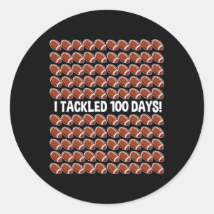Ik heb 100 dagen getrapt op school, 100e dag feest ronde sticker
