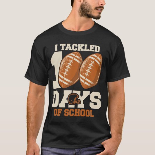 Ik heb 100 dagen gewerkt - Football School Milesto T-shirt (Voorkant)