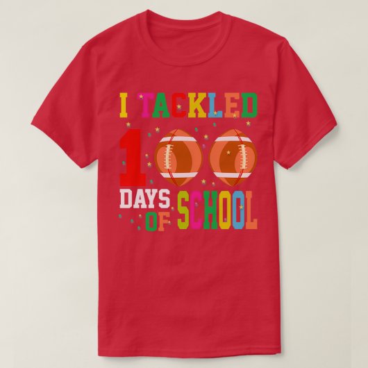 Ik heb 100 dagen op school 1 2 getrapt t-shirt (Design voorkant)