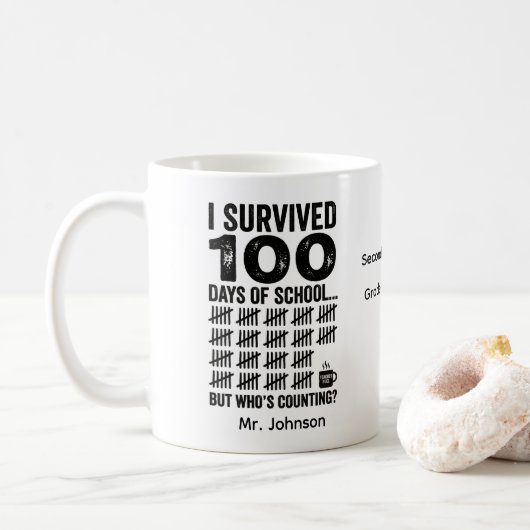 Ik heb 100 dagen overleefd mok (Met donut)