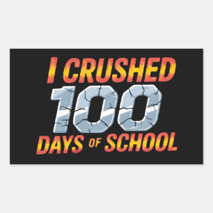 Ik heb 100 dagen school afgemaakt rechthoekige sticker