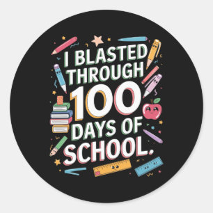Ik heb 100 dagen school doorgebracht, 100e dag the ronde sticker