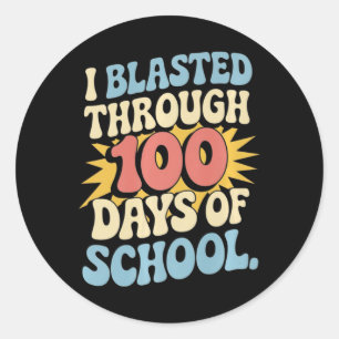 Ik heb 100 dagen school doorlopen, 100ste dag kin ronde sticker
