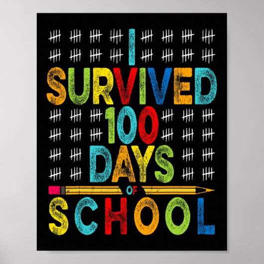 Ik heb 100 dagen school overleefd 100ste dag van s poster (Voorkant)