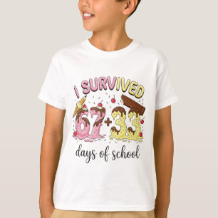 Ik heb 100 dagen school overleefd 67 + 33 Ijs T-shirt